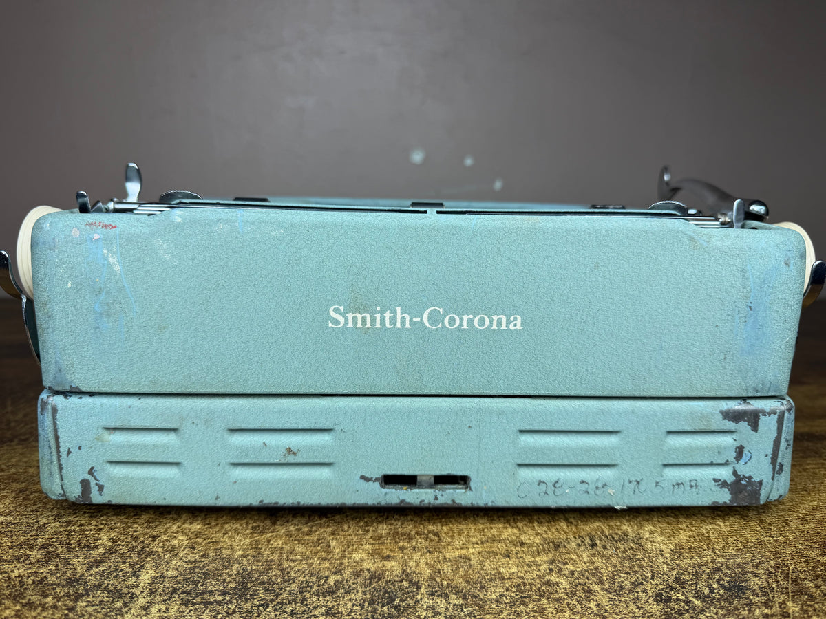 Serviced 1956 Smith-Corona Silent-Super Alpine Blue Vintage Portable Typewriter