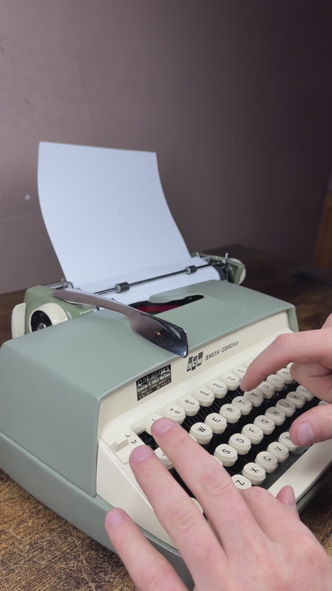 Near Mint! Serviced 1964 Smith-Corona Galaxie Seafoam Green Vintage Portable Typewriter (Elite)