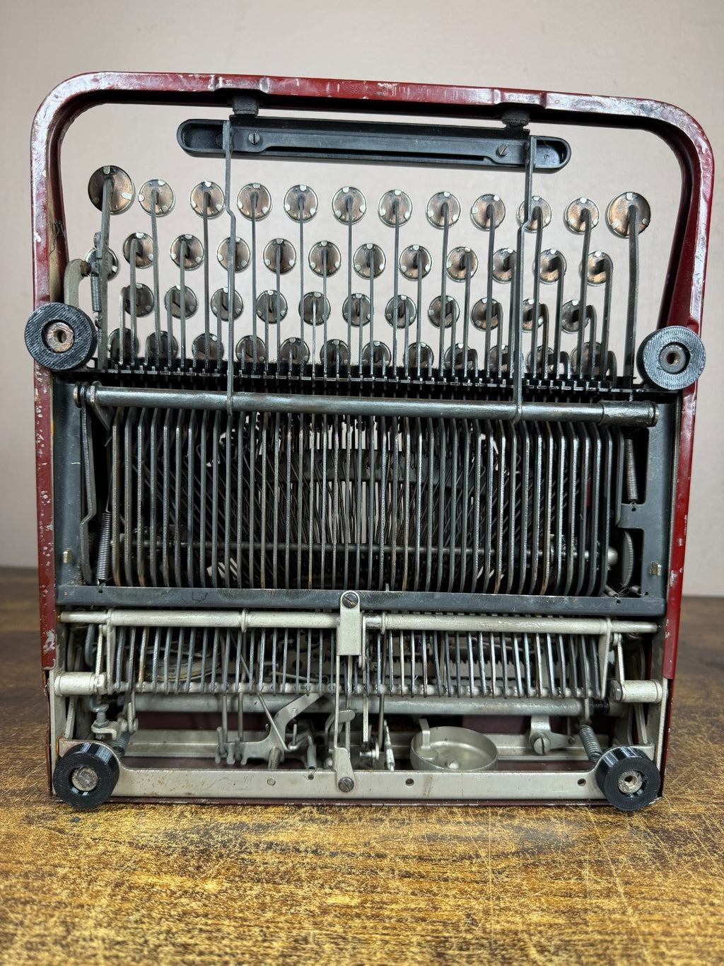 Nice! Serviced 1927 Royal P Model Glossy Red Antique Portable Typewriter