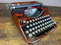 Serviced 1928 Underwood 4 Bank Red Woodgrain Typewriter New Platen Elite