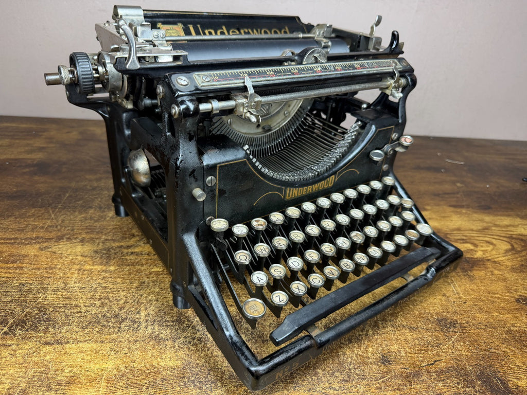 Serviced 1923 Underwood No.5 Antique Typewriter New Platen, Feet, Rollers