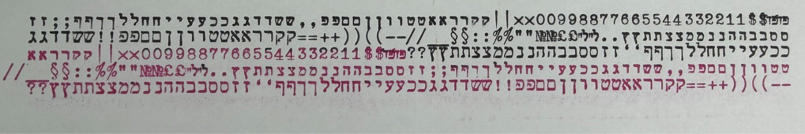 Serviced 1962 Erika Model 10 Hebrew Layout Vintage Portable Typewriter