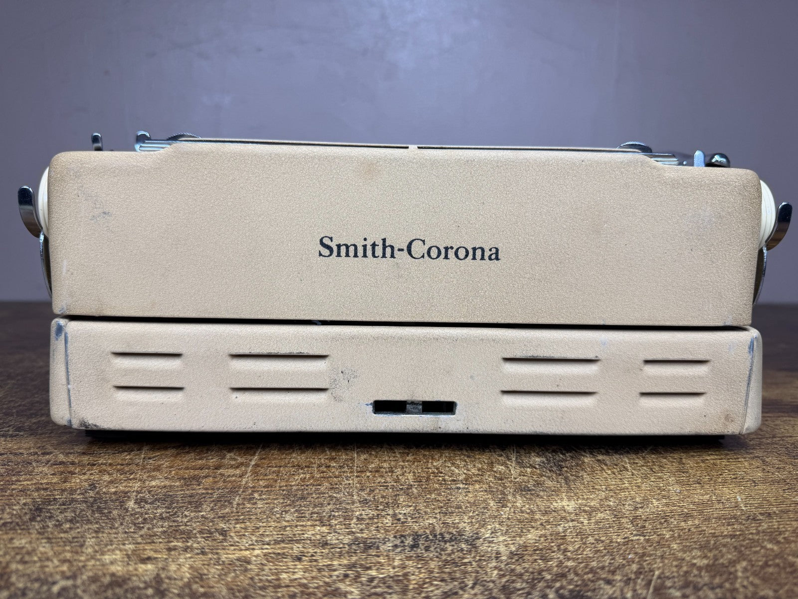Serviced 1957 Smith-Corona Silent-Super Vintage Portable Typewriter Desert Sand