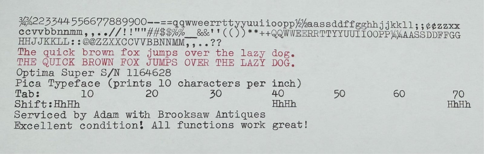 Nice! Serviced 1961 Optima Super Vintage Portable Typewriter German Engineering