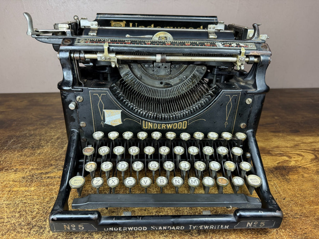 Serviced 1911 Underwood No.5 Typewriter French/English New Platen, Feet, Rollers