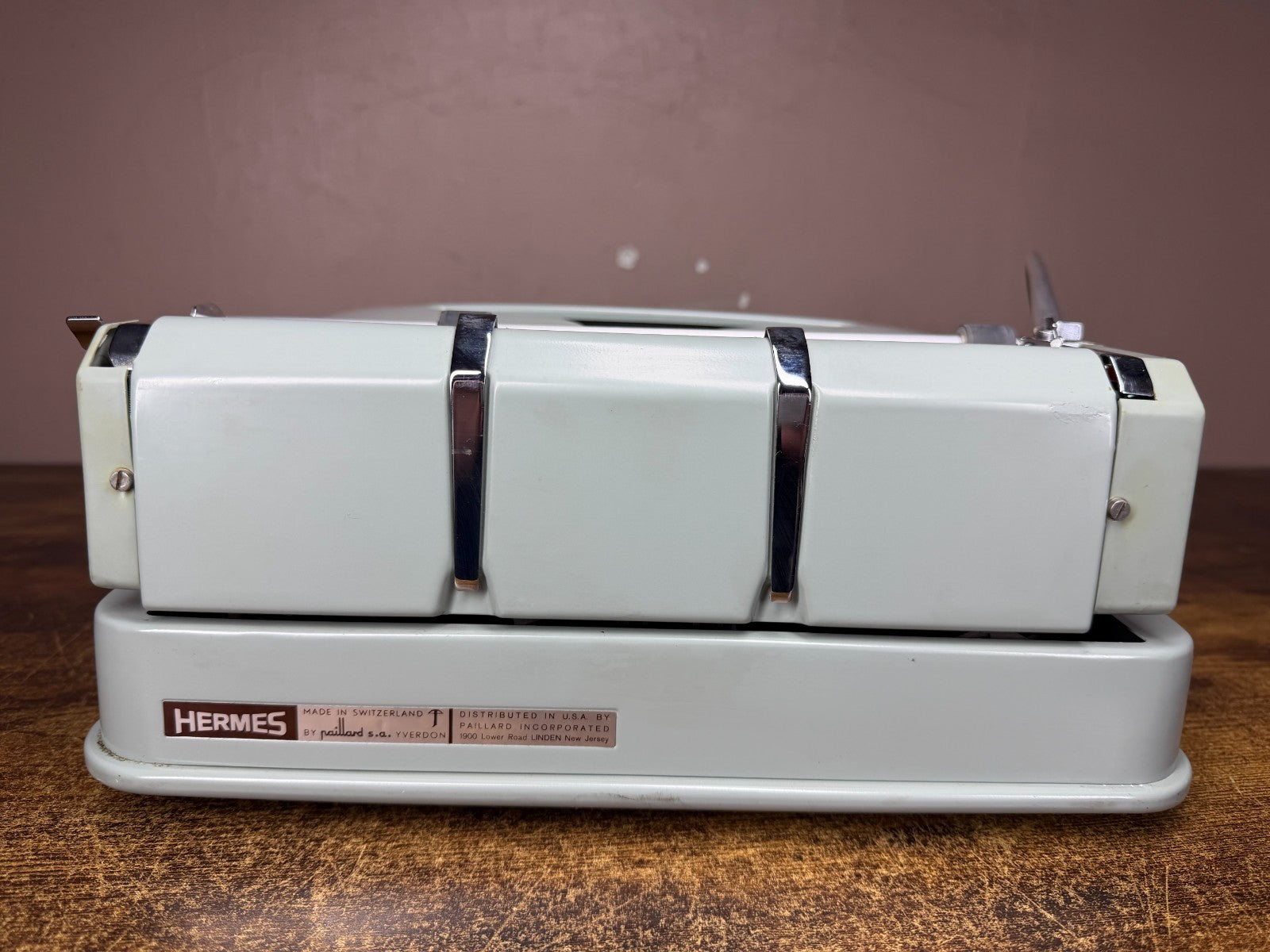 Excellent Serviced 1966 Cursive/Script Hermes 3000 Typewriter w New Platen 13CPI