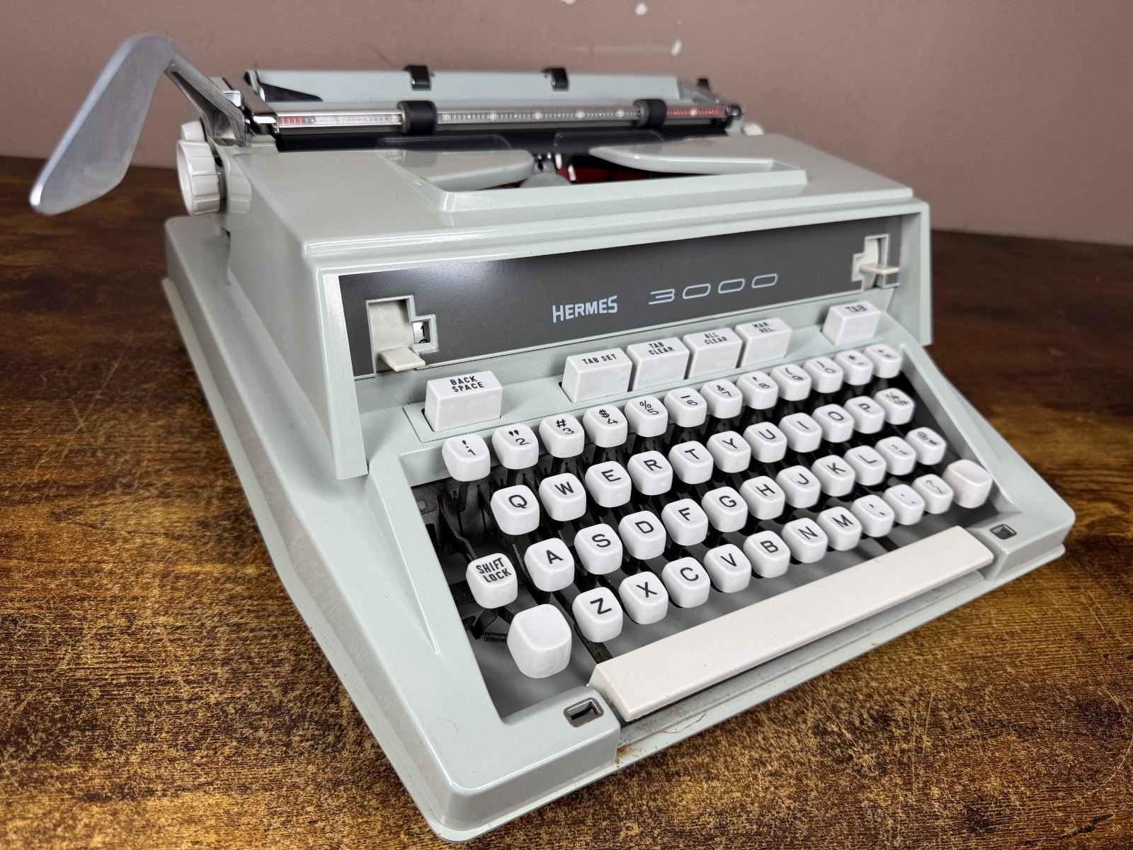 Excellent! Serviced 1972 Hermes 3000 3rd Gen Typewriter Techno Pica New Platen