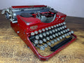 Nice! Serviced 1927 Royal P Model Glossy Red Antique Portable Typewriter