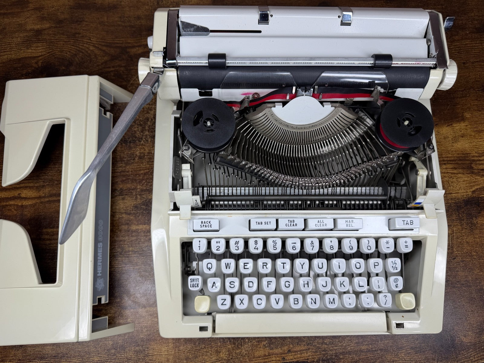 Excellent! Serviced 1976 Hermes 3000 3rd Gen Boxy Portable Typewriter Elite