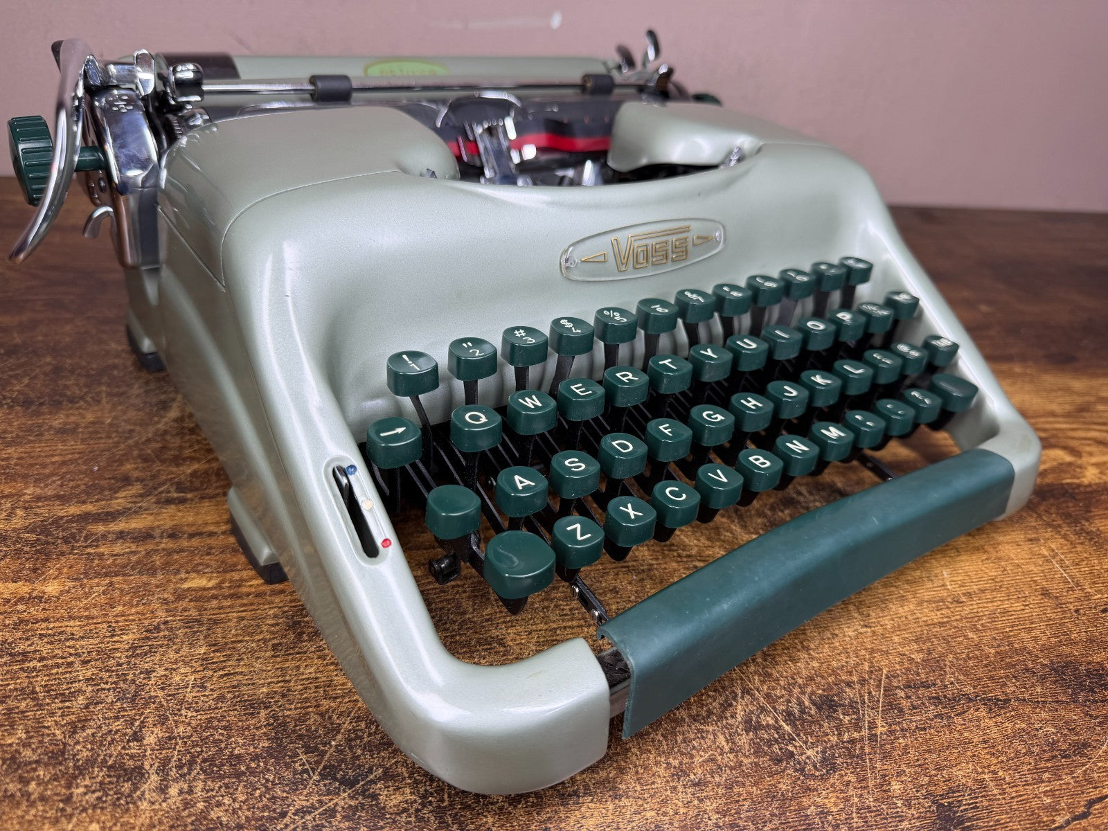 Excellent! Serviced 1958 Voss ST24 Typewriter w Italic Typeface & New Platen