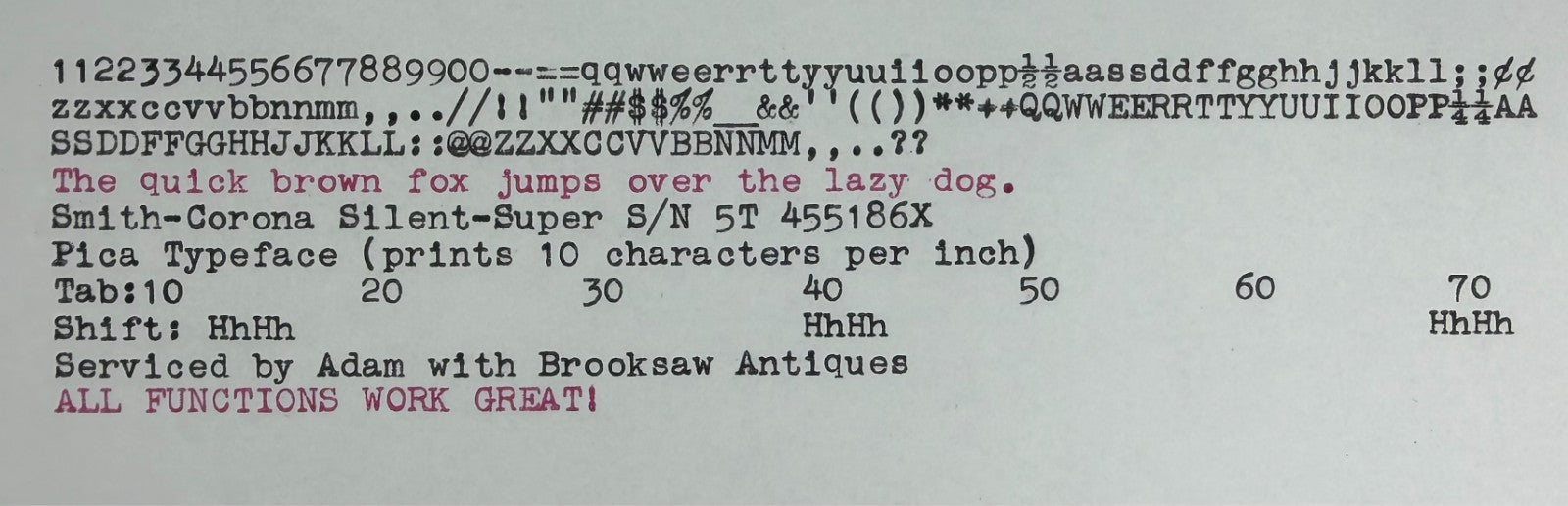 Serviced 1957 Smith-Corona Silent-Super Vintage Portable Typewriter Desert Sand