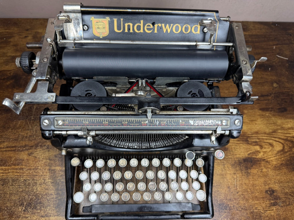 Serviced 1923 Underwood No.5 Antique Typewriter New Platen, Feet, Rollers