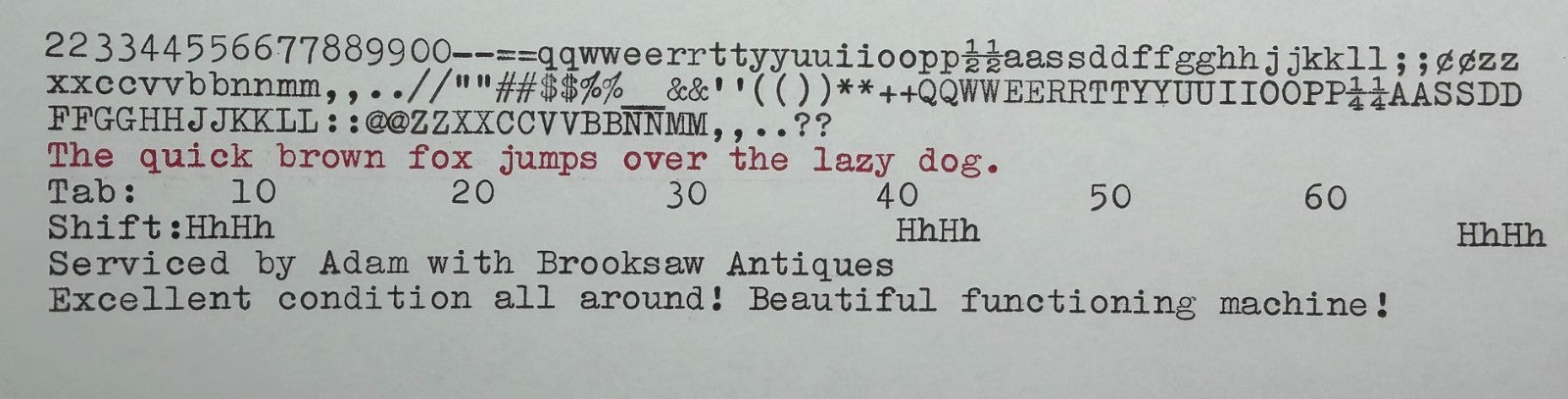 Excellent! Serviced 1961-62 Underwood Model 21 Vintage Portable Typewriter