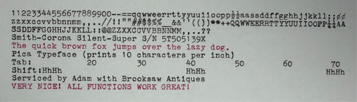 Nice! Serviced 1957 Smith-Corona Silent-Super Alpine Blue Portable Typewriter