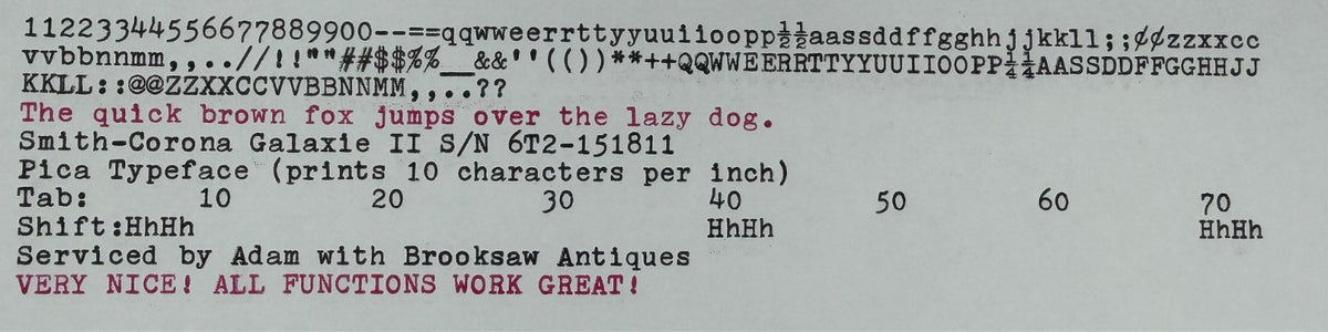 Nice! Serviced 1965 Smith-Corona Galaxie II "Antique Gold" Portable Typewriter