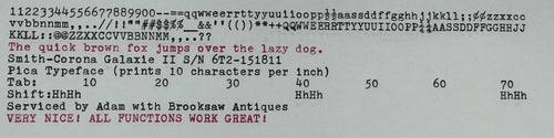 Nice! Serviced 1965 Smith-Corona Galaxie II "Antique Gold" Portable Typewriter