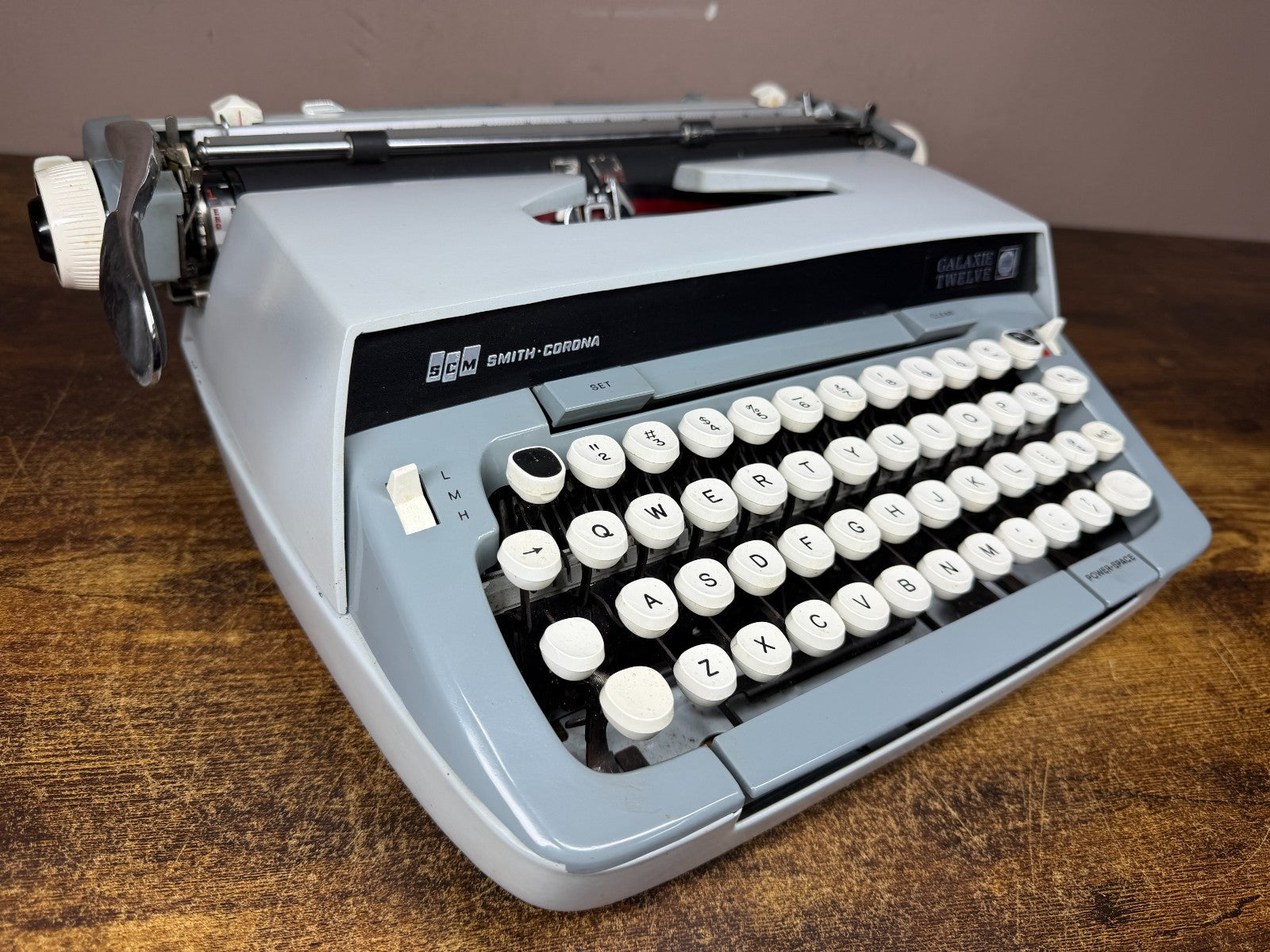 NIce Serviced 1975 Smith-Corona Galaxie Twelve Vintage Portable Typewriter Elite
