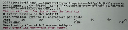 Nice! Serviced 1973 Olivetti Lettera 32 Vintage Ultra-Portable Typewriter