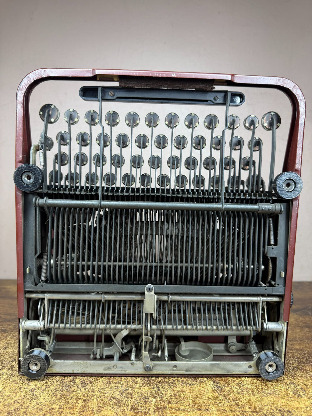 Nice! Serviced 1930 Royal P Model Red Woodgrain Elite Typewriter New Platen