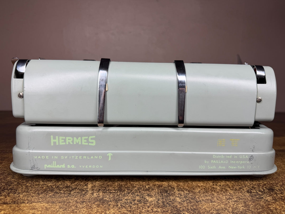 Excellent! Serviced 1962 Hermes 3000 (1st Gen) Vintage Portable Typewriter