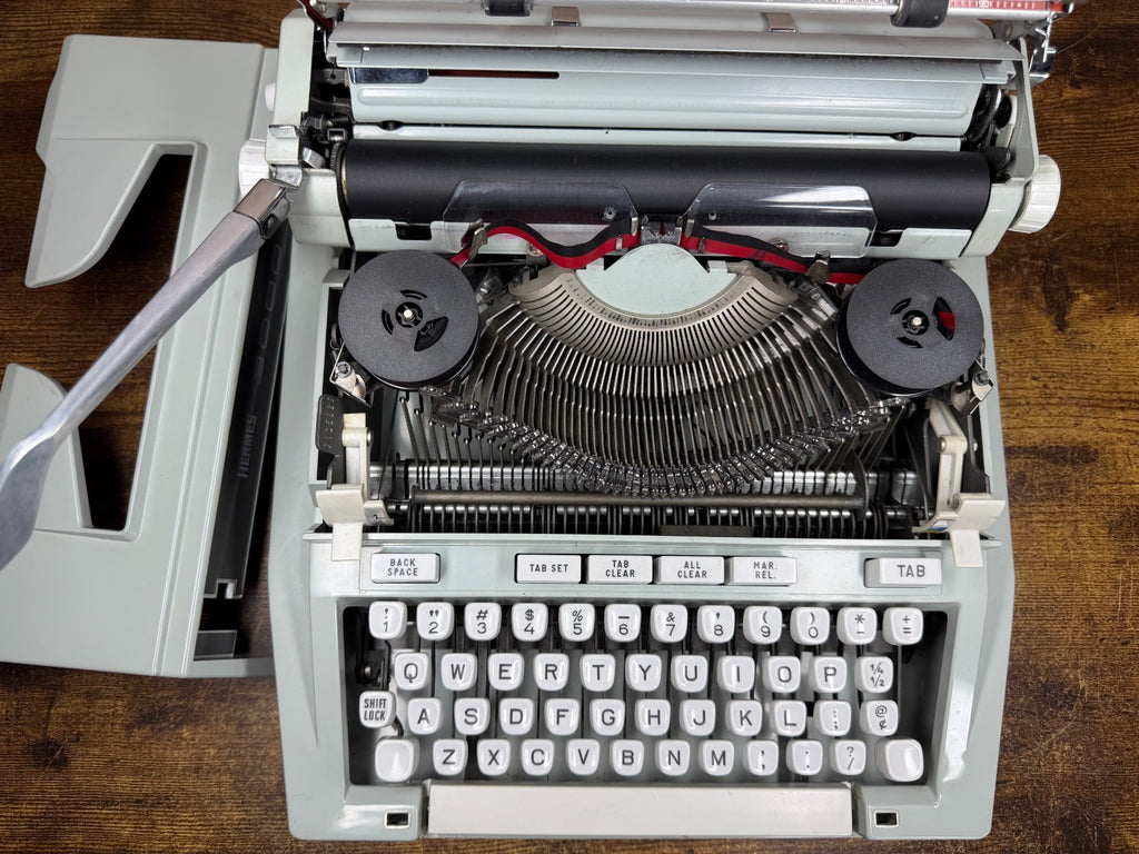 Excellent! Serviced 1972 Hermes 3000 3rd Gen Typewriter Techno Pica New Platen