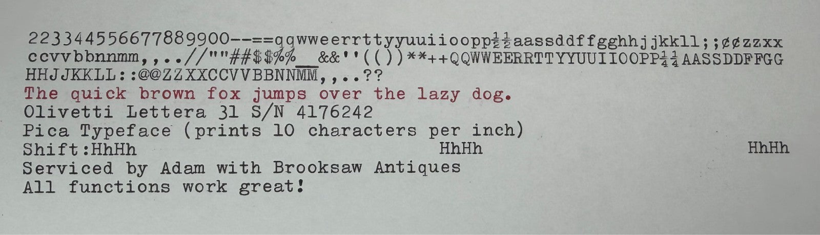 Nice! Serviced 1968 Olivetti Lettera 31 Vintage Ultra-Portable Typewriter Italy