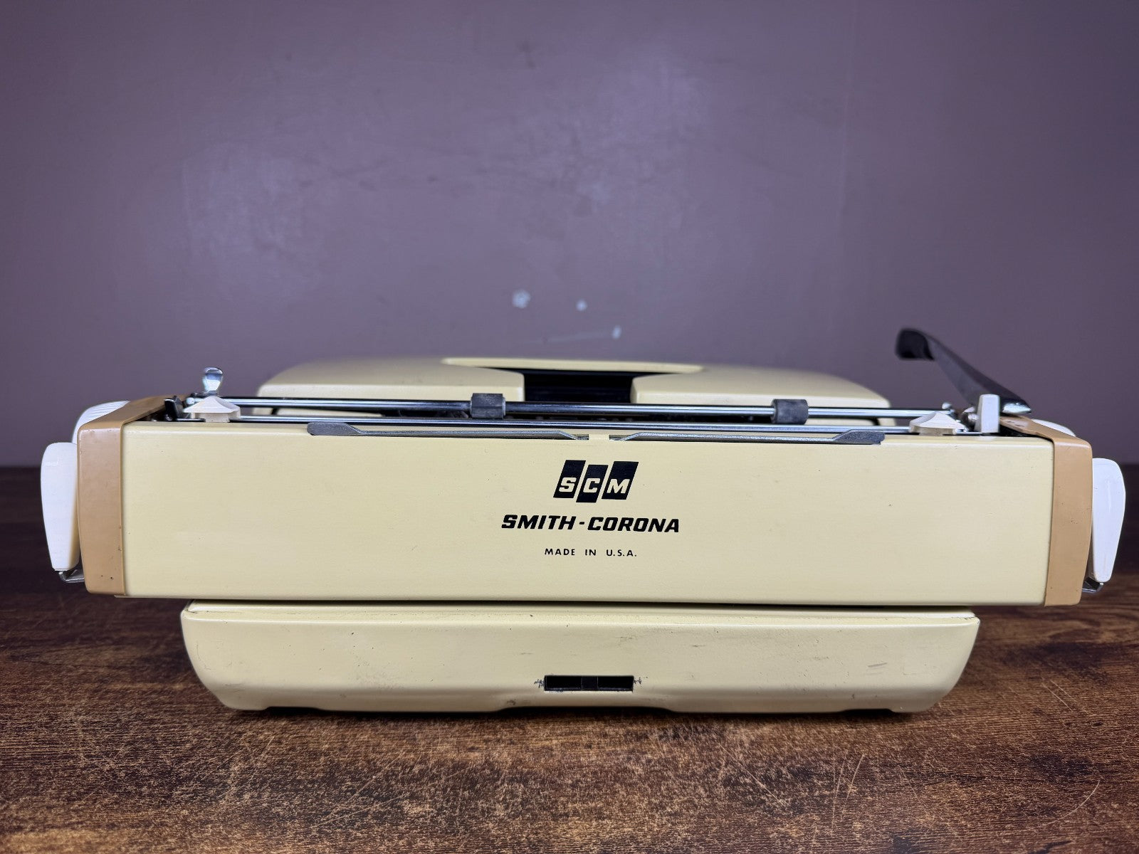 Serviced 1973 Smith-Corona Galaxie 12 Tan/Yellow Vintage Portable Typewriter